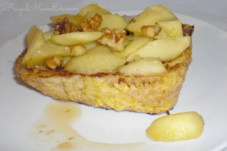 French Toast with Maple-Walnut Apple Topping