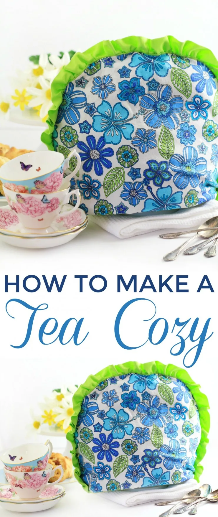 Learn how to Make a Tea Cozy with this simple diy sewing tutorial that will help you make your own Tea Cozy pattern to fit your tea pot!