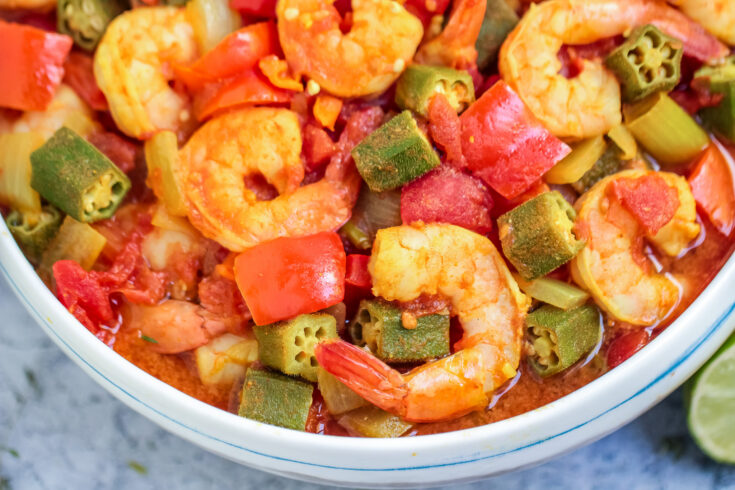 Caribbean Okra and Shrimp