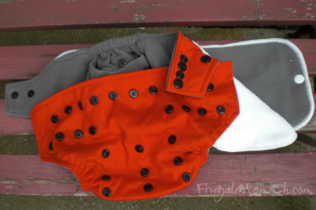 Rock-a-Bums Red Cloth Diaper