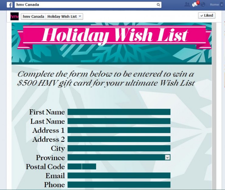 Holiday Wish List