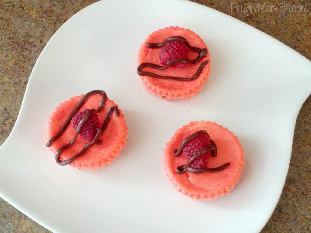 Chocolate and Raspberry Topped Mini Cheesecakes