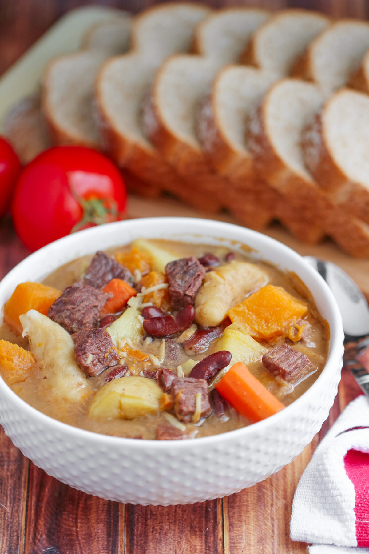 This Jamaican Pumpkin Beef Soup is filled with dumplings, Jamaican pumpkin & beef. Perfect for a delicious and filling family dinner!