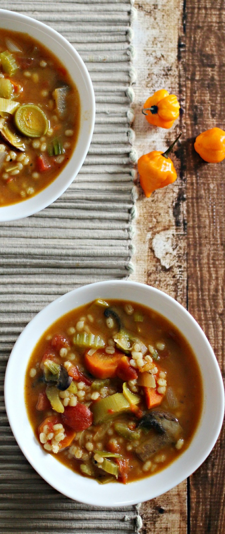 There is nothing better than a steaming hot bowl of homemade spicy barley and vegetable soup on a cold winter day. This is a favourite family recipe.