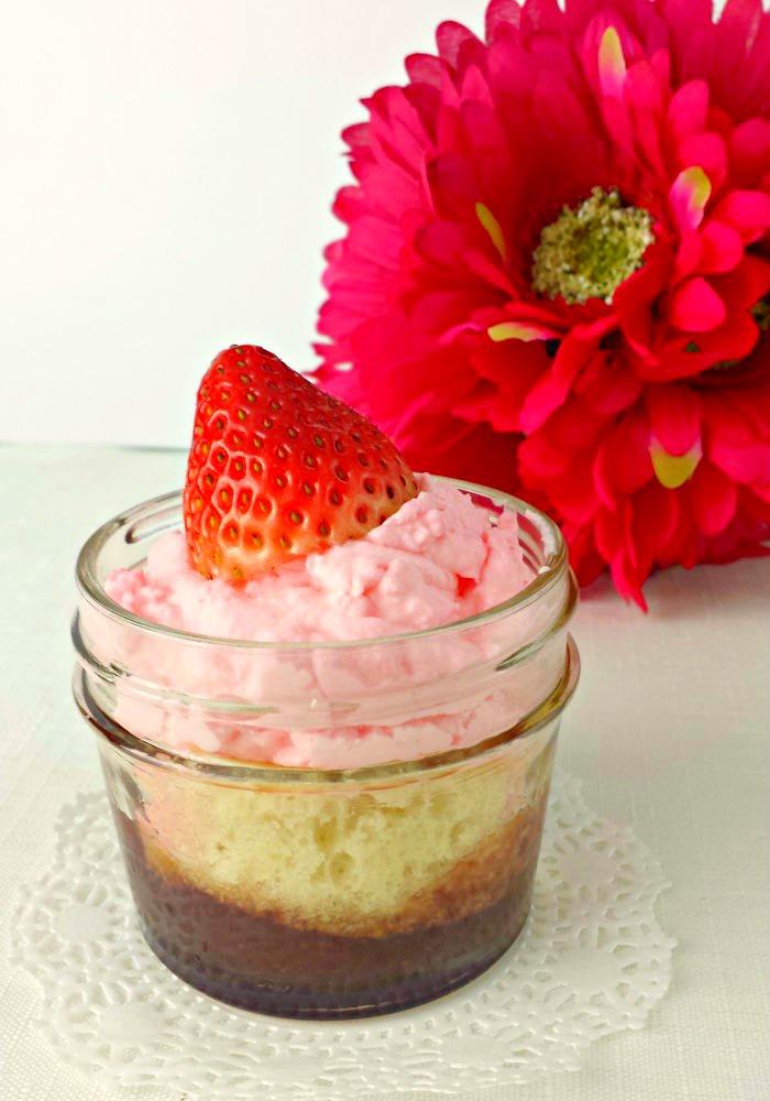 Strawberry Trifle for Two with Homemade Strawberry Whipped Cream