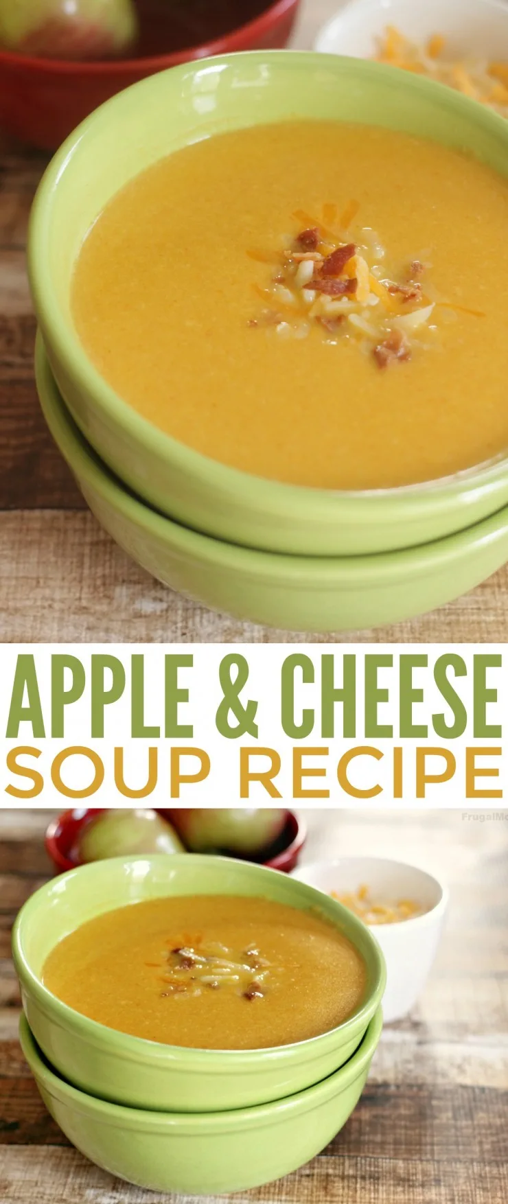 This Apple & Cheese Soup is a savoury soup with a hint of sweet that is perfect for an autumn dinner. This soup recipe can easily be made vegetarian too.