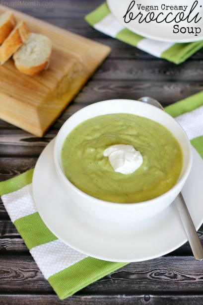 vegan creamy broccoli soup