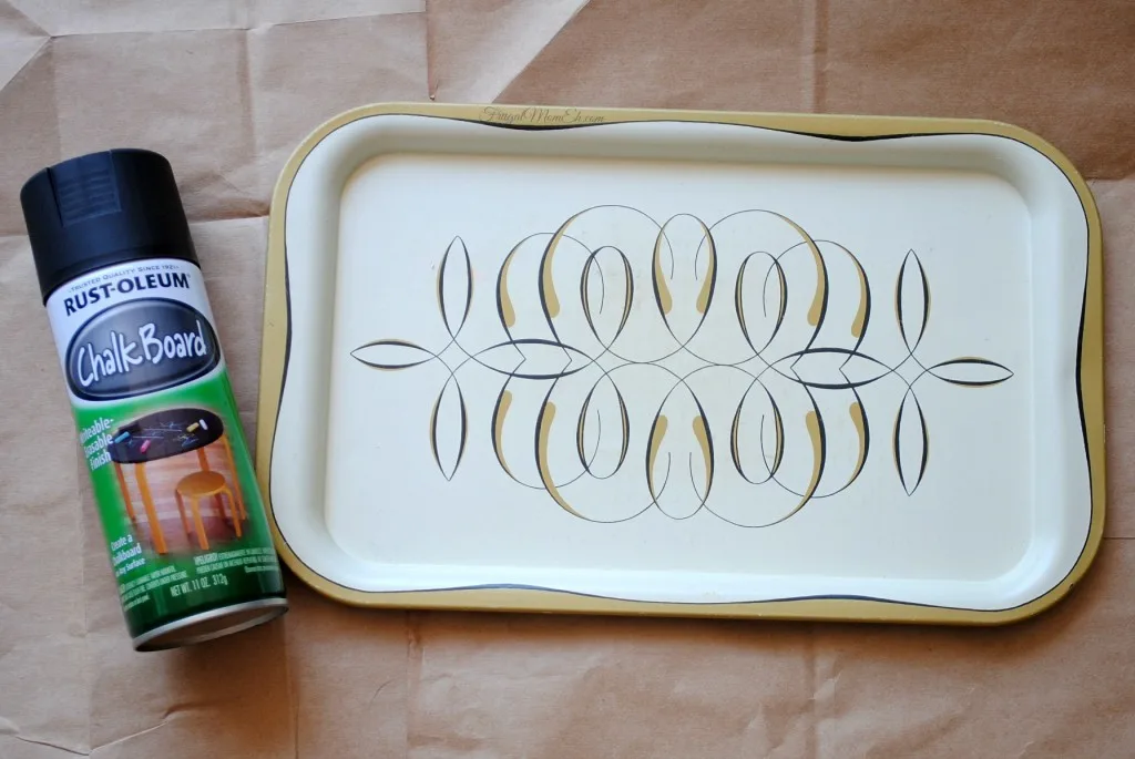 This Chalkboard Tray is a fun and functional DIY project that that works as a cute chalkboard sign or use it as is for a chalkboard food serving tray!