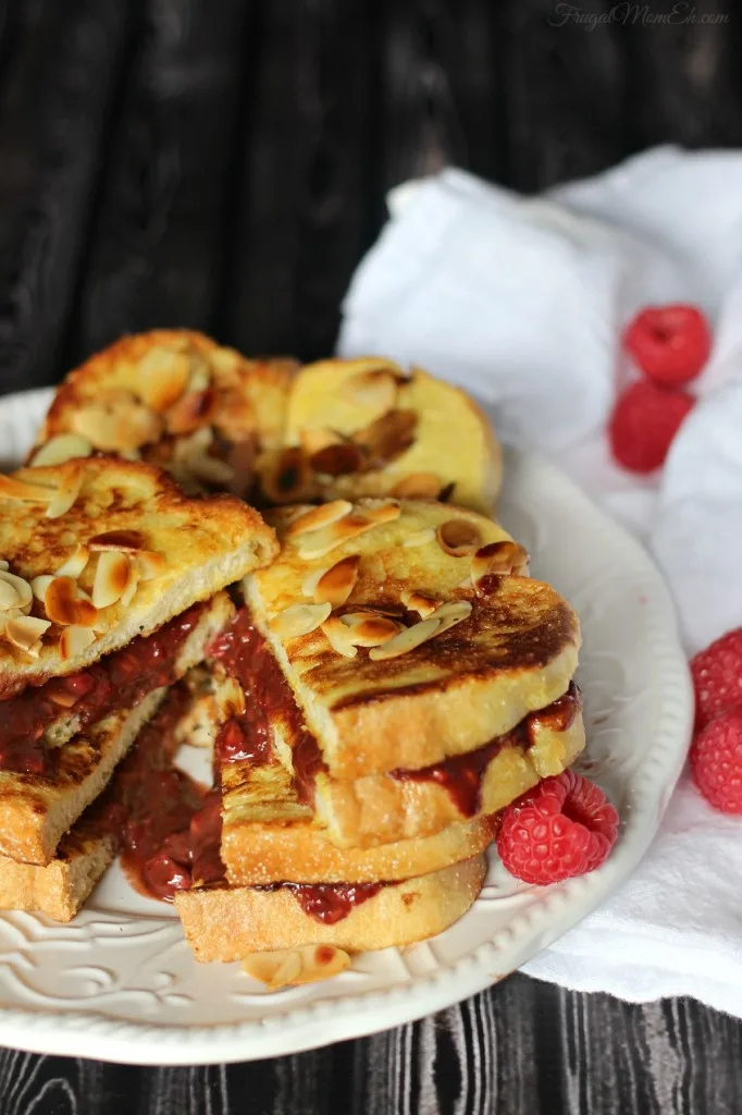 Raspberry and Nutella Stuffed French Toast Sandwich