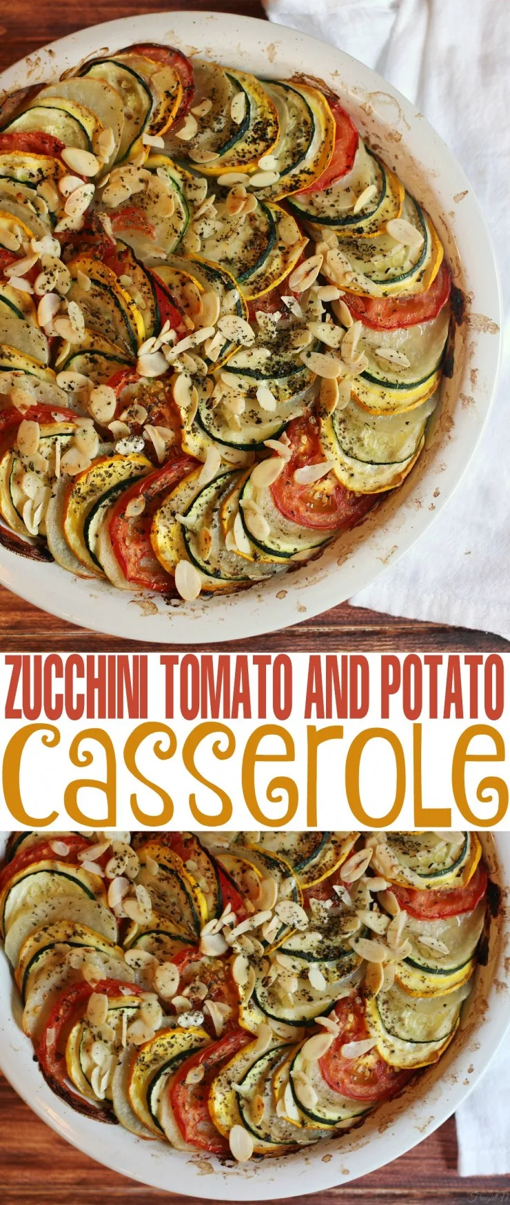 Harvest from your summer garden and make this delicious Zucchini, Tomato and Potato Casserole recipe! It's a perfect summer side dish for veggie lovers!