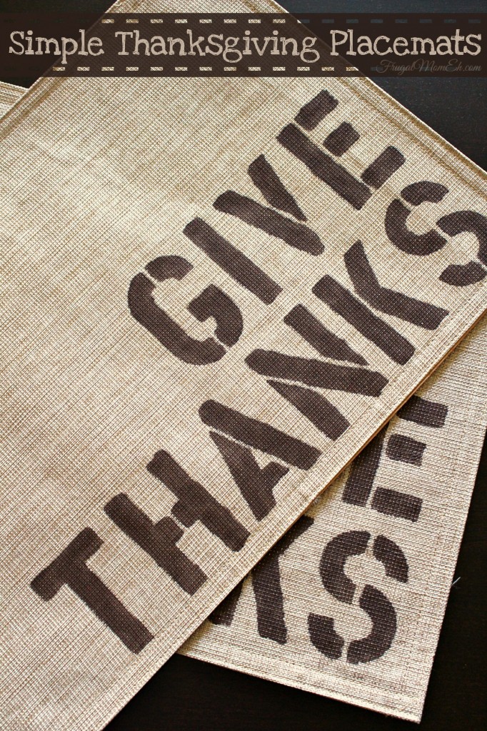 Simple Thanksgiving Placemats
