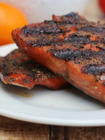 Pepper-Crusted Maple-Glazed Salmon
