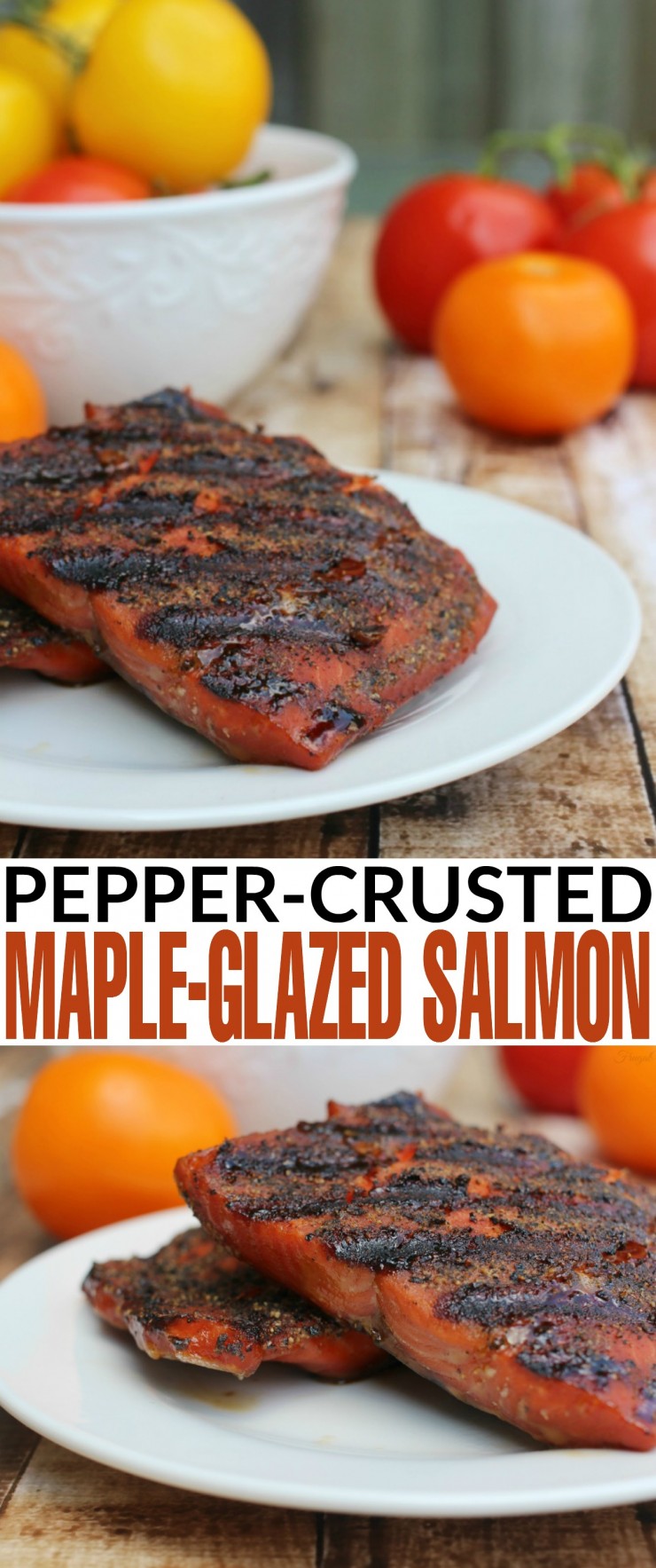 This Pepper-Crusted Maple-Glazed Salmon is so full of complex flavour its the perfect recipe for family dinner or to serve guests.