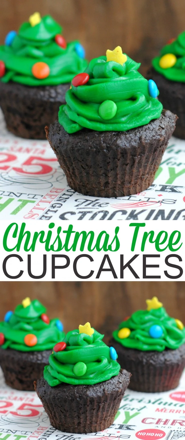 These Christmas Tree Cupcakes are a great Christmas party idea that are so easy to put together and perfectly seasonal. Aren't they adorable?