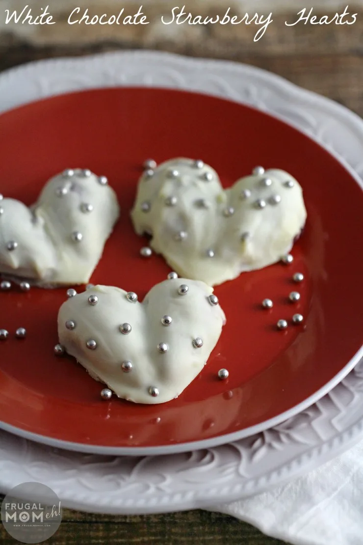 White Chocolate Covered Strawberry Hearts are a simply and elegant Valentine's Day Dessert that really say "I love you"!