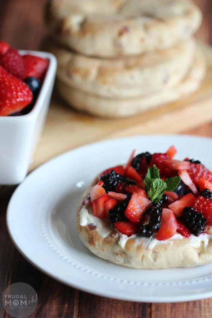 Breakfast Fruit Bruschetta is a delicious recipe that is just as delicious for a fresh tasting dessert!