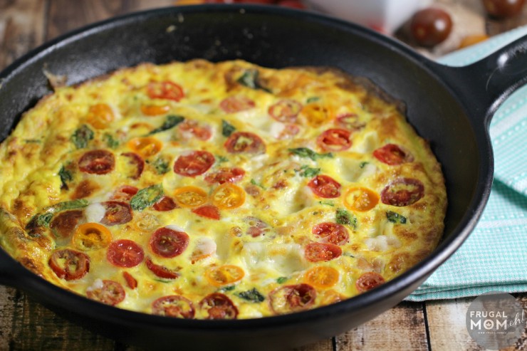 This Caprese Frittata with Prosciutto is perfect for breakfast or even a family dinner served with a side of salad. 
