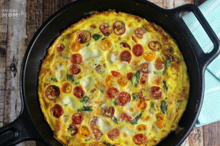 This Caprese Frittata with Prosciutto is perfect for breakfast or even a family dinner served with a side of salad. 