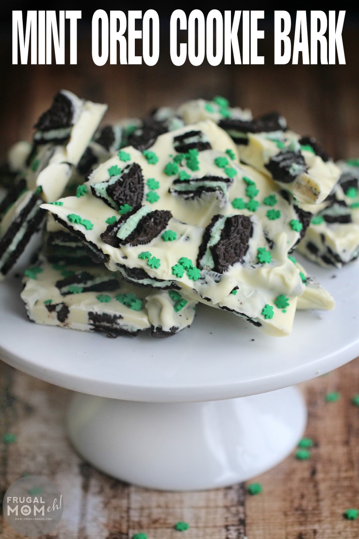 Looking for a fun and easy St. Patrick’s Day inspired dessert? Maybe something no-bake? Check out this adorable Mint Oreo Cookie Bark!