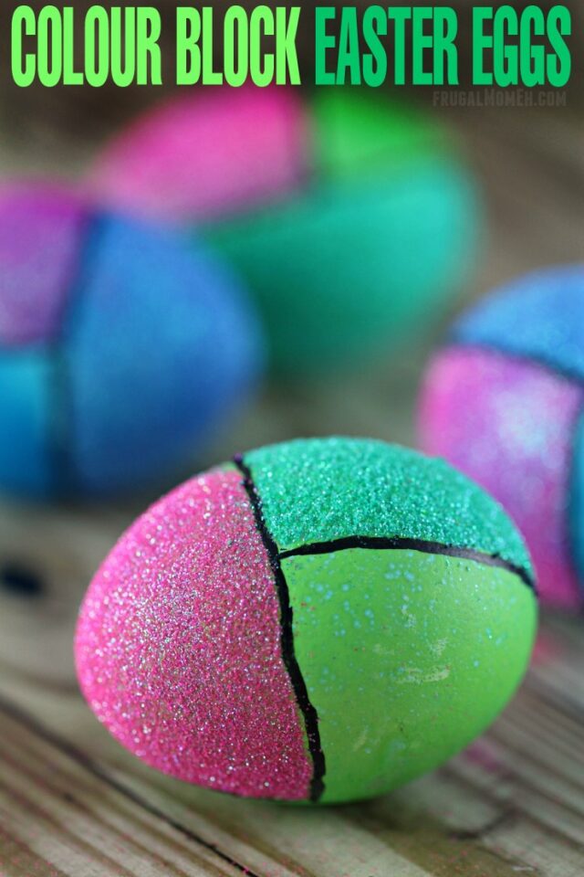 Colour Block Easter Eggs - Frugal Mom Eh!