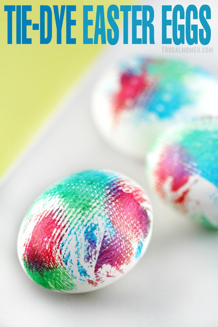 Tie-Dyed Easter Eggs area a groovy way to decorate Easter Eggs for your Easter home decor!