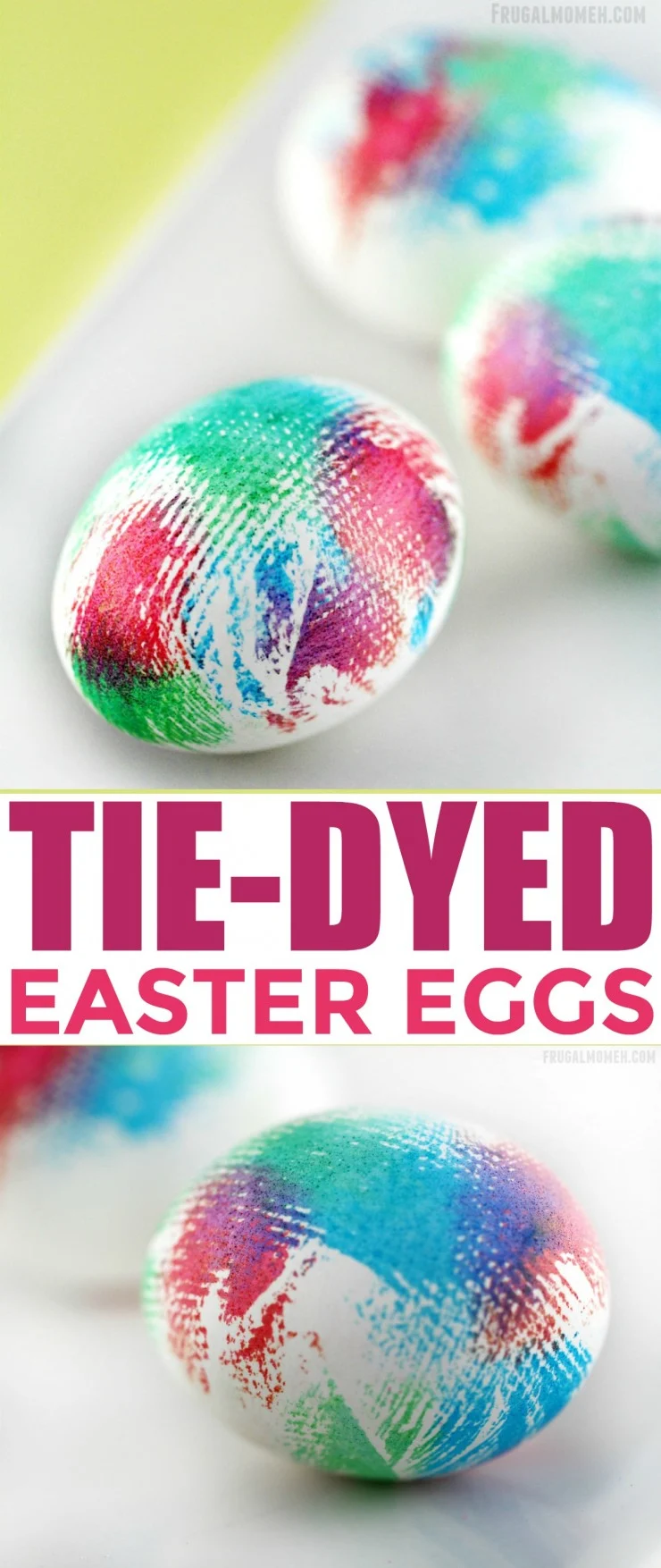 Tie-Dyed Easter Eggs are a a groovy way to decorate Easter Eggs for your Easter home decor!  The technique is surprisingly easy.