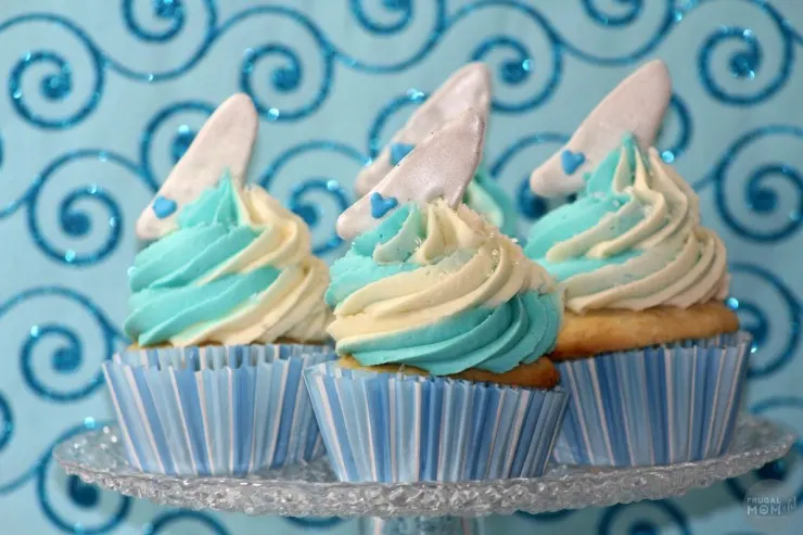 Disney's Cinderella cupcakes are inspired by Princess Cinderella and her glass slipper.  Perfect for Cinderella themed parties or for those who just love Disney!