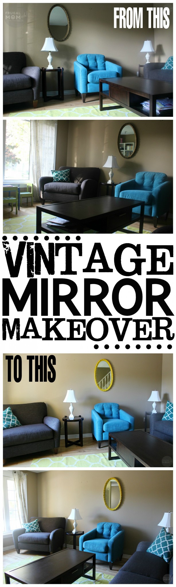 This Vintage Mirror Makeover is an easy DIY to take old pieces and make them new and modern looking!