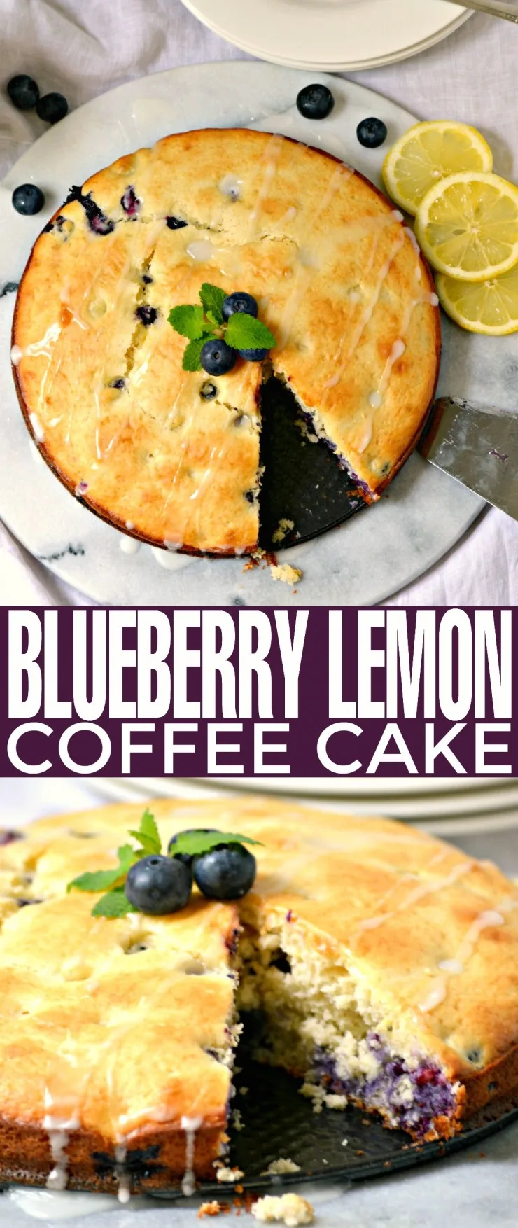 This Blueberry Lemon Coffee Cake recipe is loaded with flavour - it's a dessert everyone just loves to sit down and eat with a mug of hot coffee!