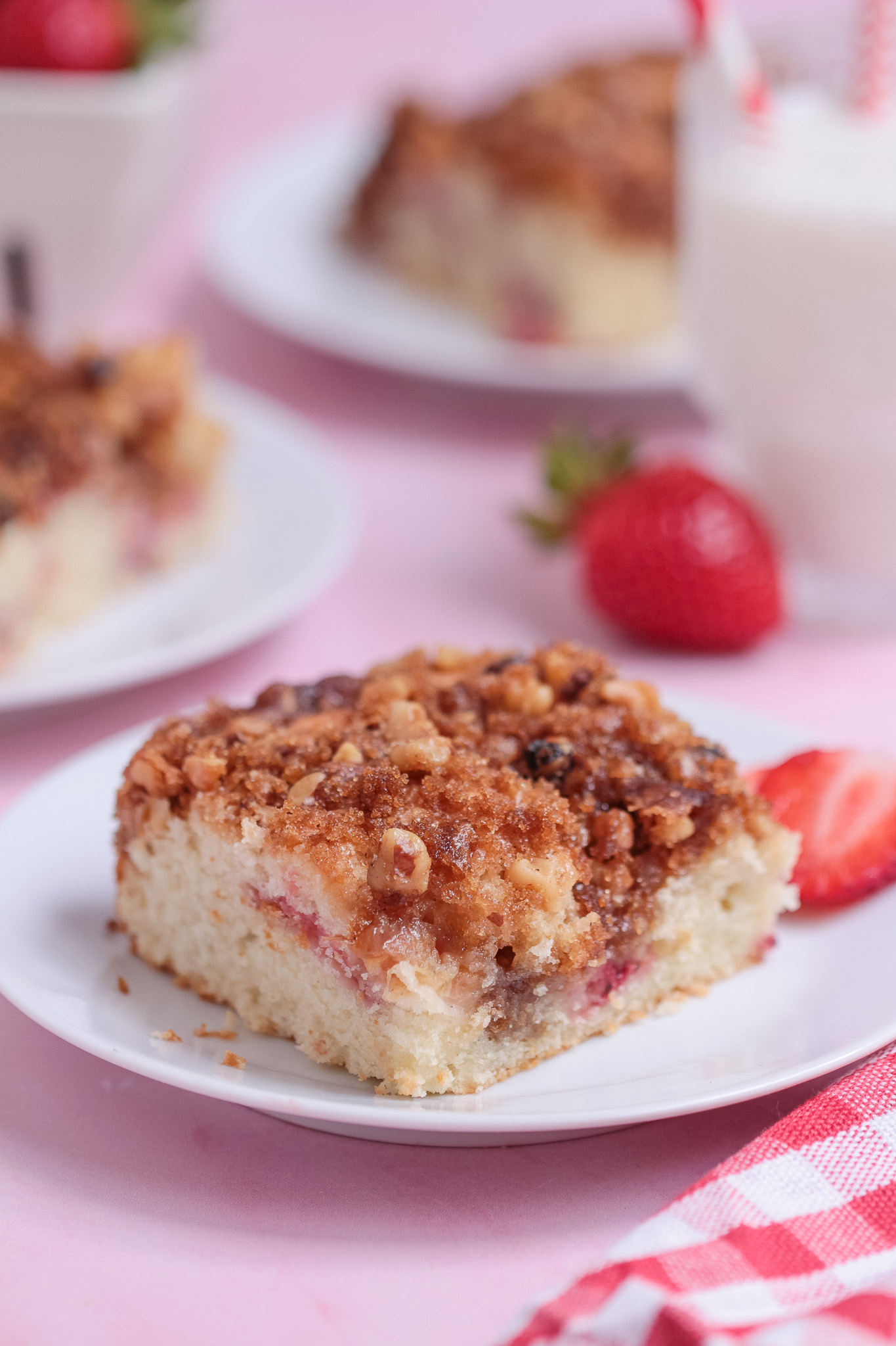 Strawberry Rhubarb Coffee Cake