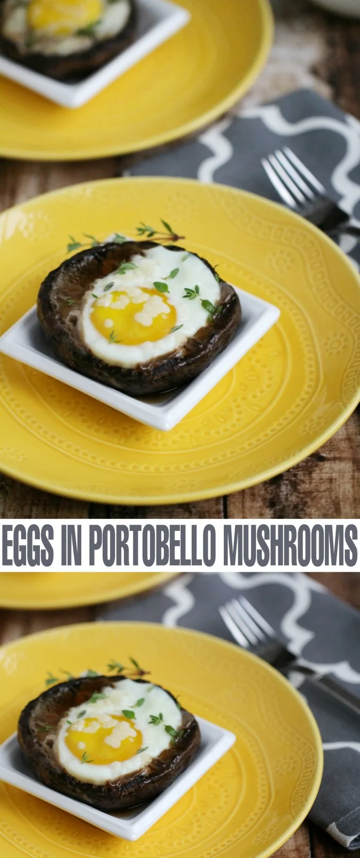 These Grilled Eggs in Portobello Mushrooms are Perfect for a Summer Barbecue - grill them up for breakfast, lunch or dinner! 