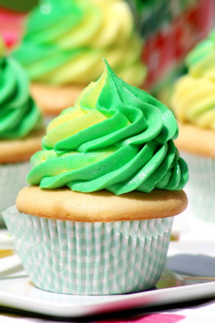 These Mountain Dew Cupcakes with Mountain Dew Frosting are a fun way to incorporate soda into a delicious homemade dessert!