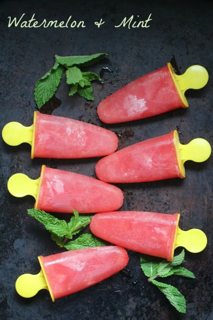 Watermelon and Mint Ice Pops