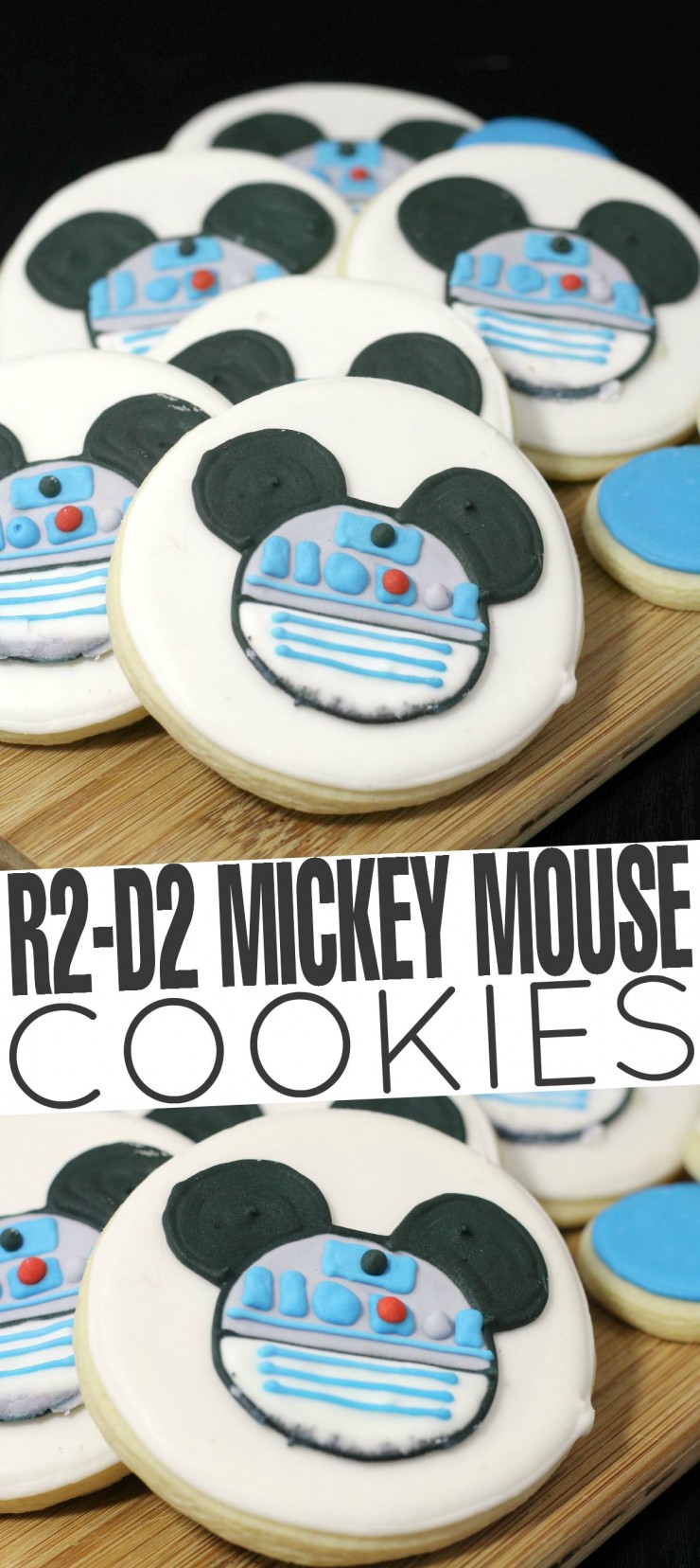 R2-D2 Mickey Mouse Cookies for Disney and Star Wars fans!