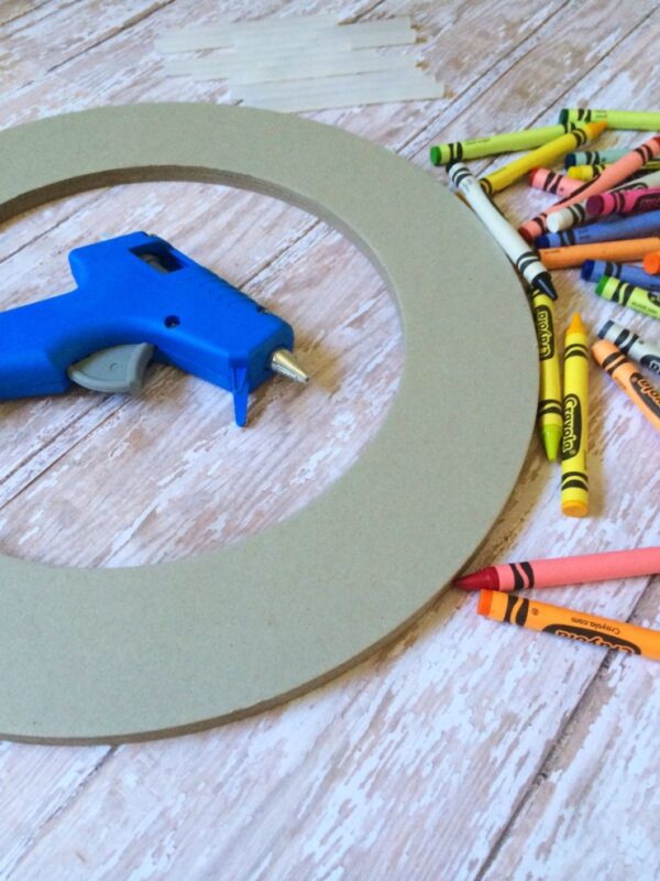 Back To School Crayon Wreath - Frugal Mom Eh!