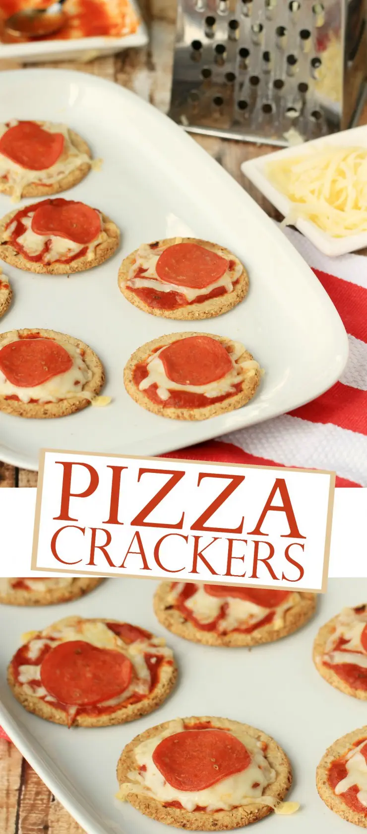 Cracker Pizzas made with Nairn’s Oat Crackers are an easy after school snack!