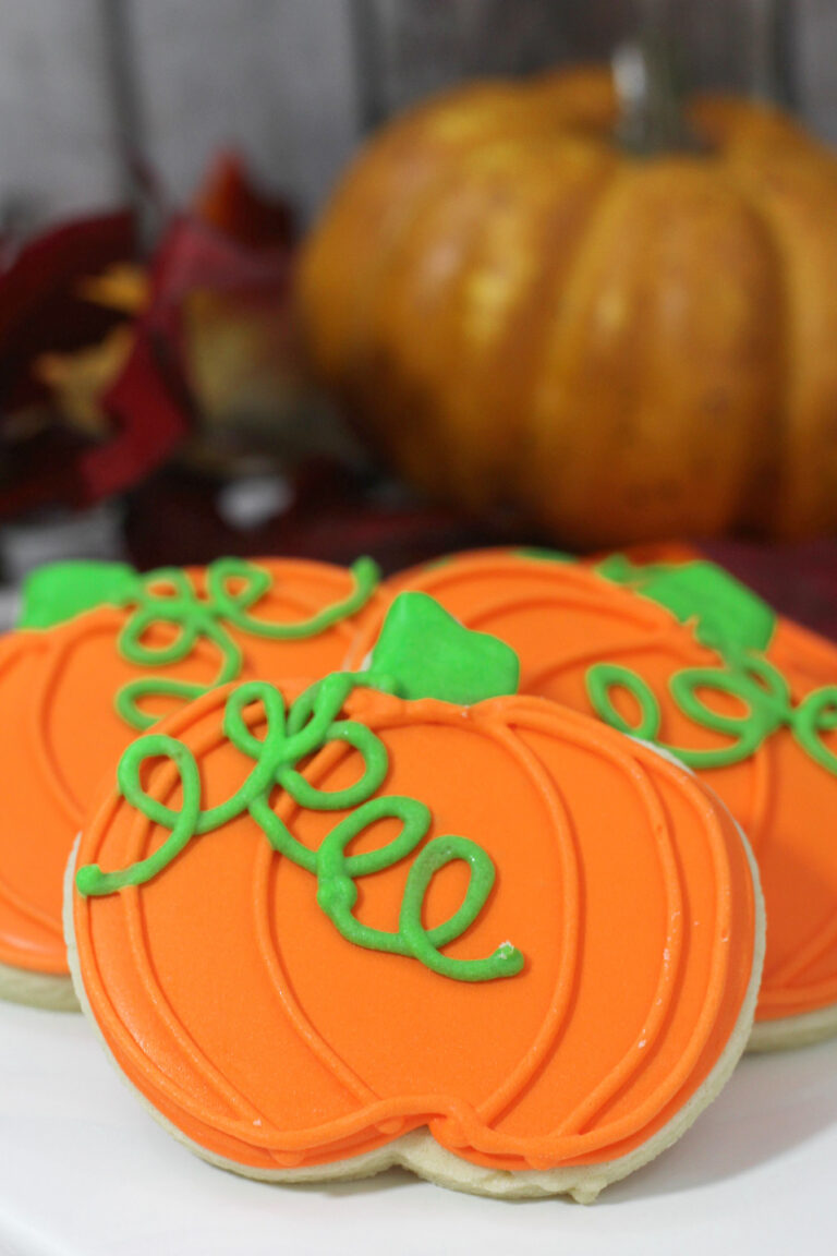 Pumpkin Cookies with Royal Icing