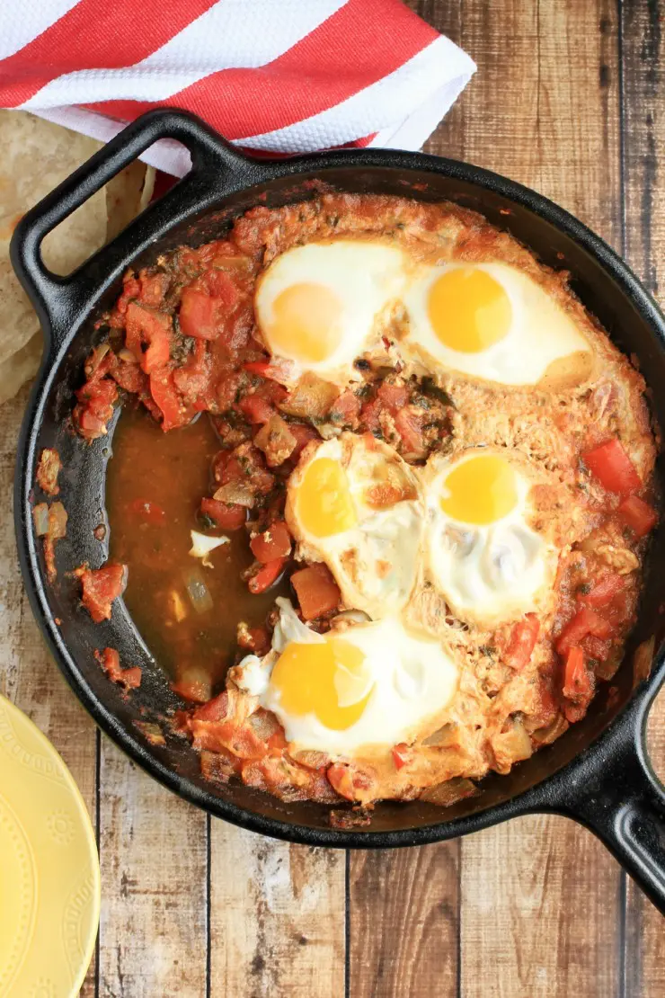 Shakshouka (Spiced North African Eggs) is a flavourful breakfast dish that is easy to prepare and healthy too!