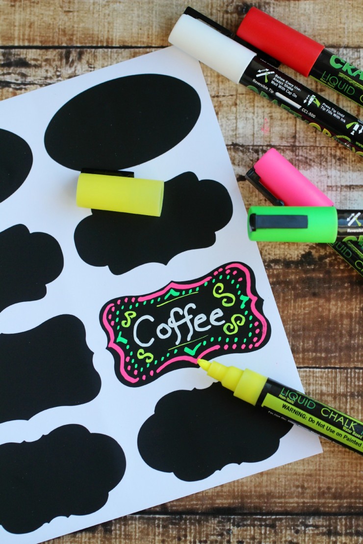 CraftyCroc Liquid Chalk Markers & Adhesive Chalkboard Labels