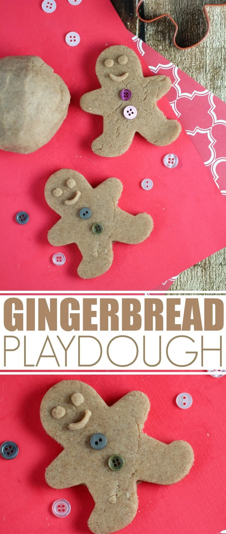This Gingerbread Playdough recipe is not only edible, it also smells great too! Kids will love playing with this fun scented homemade playdough!