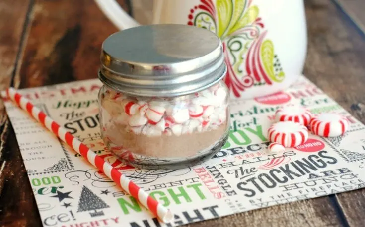 Peppermint Hot Cocoa Gift Jars