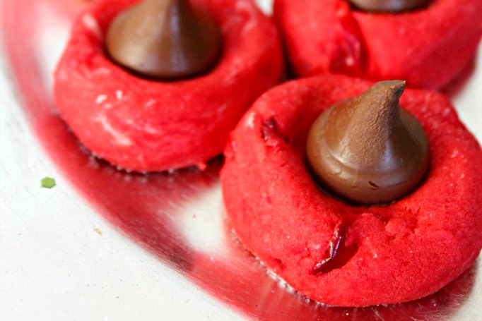 Cherry Chocolate Kiss Cookies