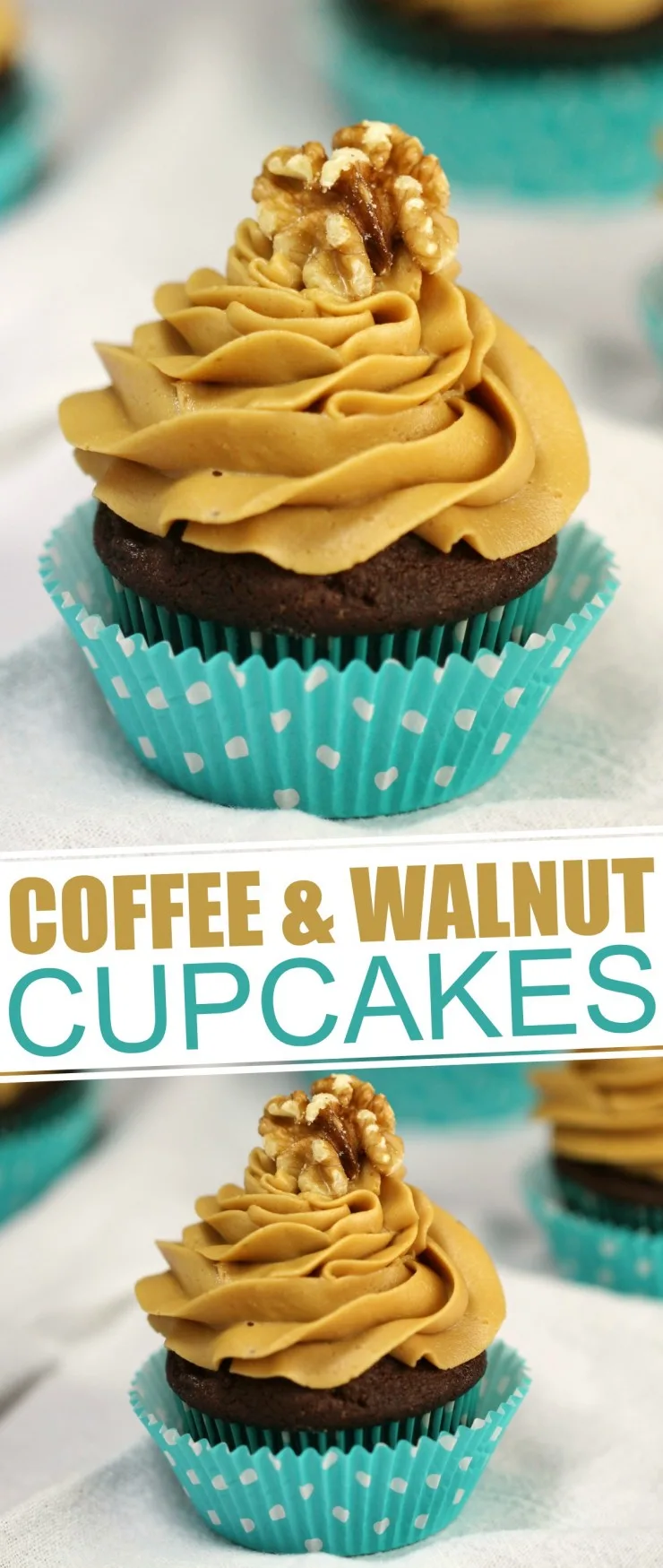 Chocolate Coffee and Walnut Cupcakes have a satisfying crunch with a subtle coffee flavour.