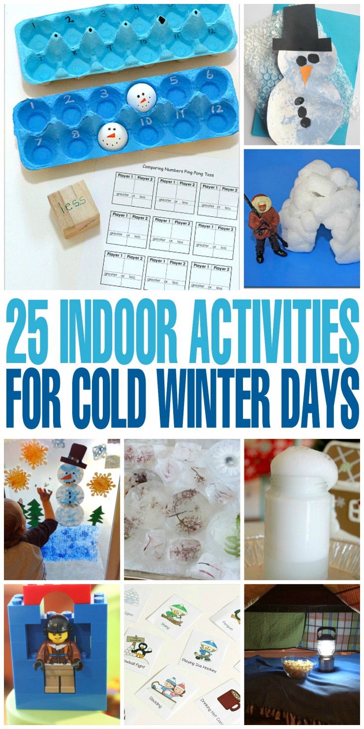 25 Winter Activities with Ice and Snow to help kids keep busy with a unique medium found only in the winter months - ice and snow!   