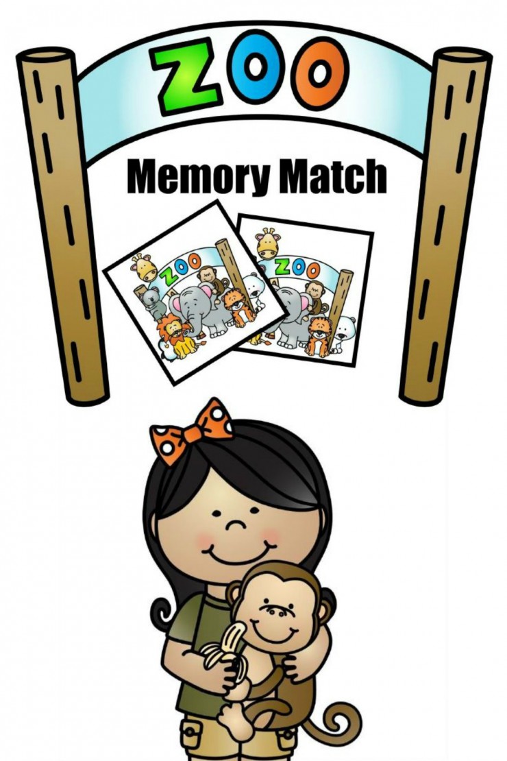 Free Printable Zoo Memory Match Game - fun and a great learning opportunity for kids too!