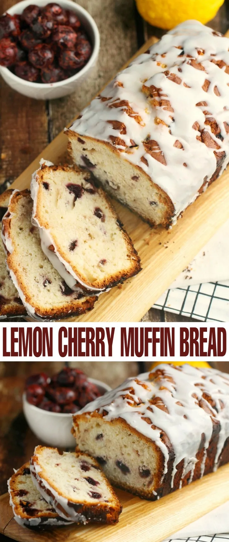 This Cherry-Lemon Muffin Bread is full of flavour and the same great texture you find in a muffin but with the convenience of a quick bread. It is delicious for breakfast or really any time of the day. 