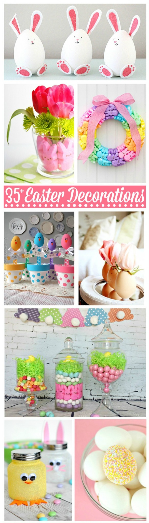 Check out these 35+ Gorgeous Easter Decorations to help you get inspired to get your home Easter ready in style! Great DIY Easter Decor ideas!