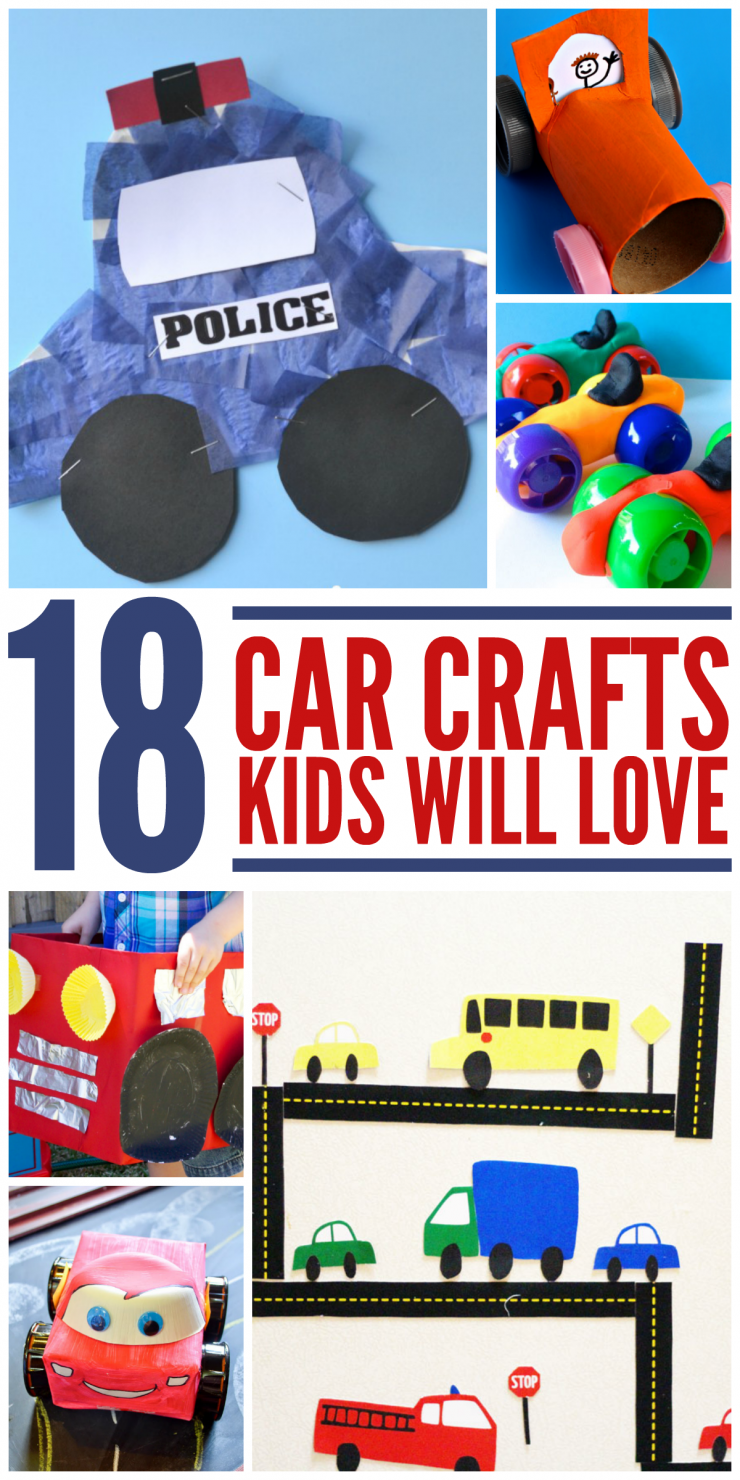 If your kids loves cars these 18 Car Crafts for Kids are sure to be a hit. These car craft ideas provide plenty of opportunity for a ton of fun and learning.