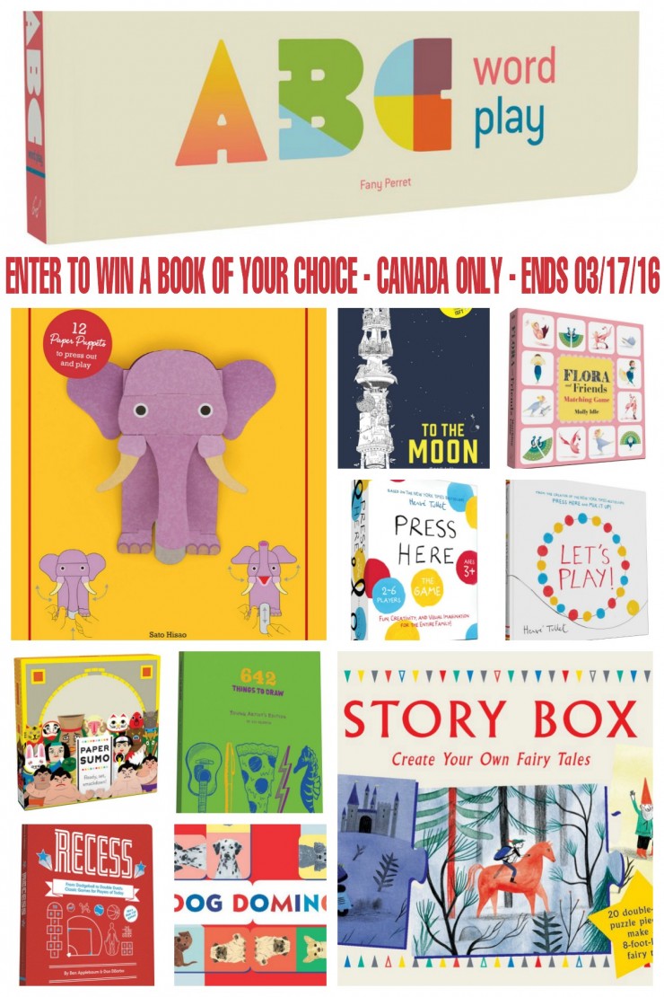 Enter to win a Book of Your Choice - Canada only - ends 03/17/2016