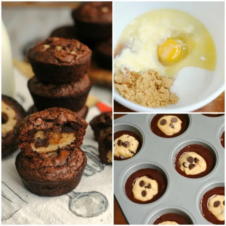 Chocolate Chip Cookie Brownie Cups